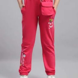 Monte Carlo Girls Pink Printed Track Bottoms & Joggers-image-65