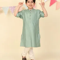 Fabindia Boys Blue Printed Kurta-picture-27