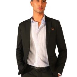 Selected Homme Black Slim Fit Blazer-image-90
