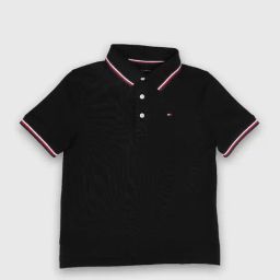 TOMMY HILFIGER Boys Black Solid Polo T-Shirt-67