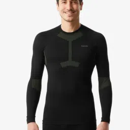 Wedze by Decathlon Black Skinny Fit Sports T-Shirt-image-28