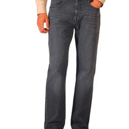 Selected Homme Grey Cotton Bootcut Jeans-image-67