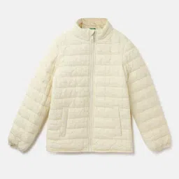 United Colors of Benetton Kids Cream Solid Full Sleeves Jacket-picture-29