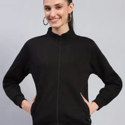Monte Carlo Black Cotton Blend Solid Full Sleeve Sweatshirt-picture-49