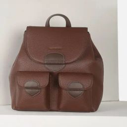 Van Heusen Brown Textured Backpack-picture-36