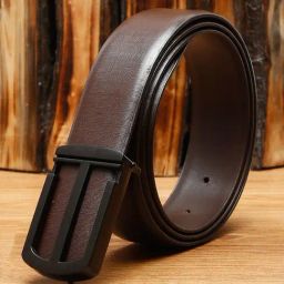 Louis Stitch Brown Textured Leather Formal Belt for Men-picture-1