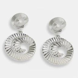 Sohi Silver Plated Party Designer Stone Drop Earrings-16