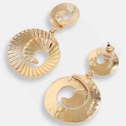 Sohi Gold Plated Party Designer Stone Drop Earrings image 4