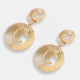 Sohi Gold Plated Party Designer Stone Drop Earrings-26