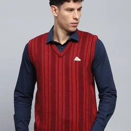 Monte Carlo Men Striped Woollen Pullover-image-68