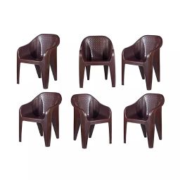 RW REST WELL Maxima BlueModern Glossy Plastic Chair (Set of 6 )-image-29