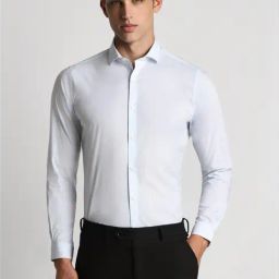 Peter England Blue Slim Fit Shirt-picture-34