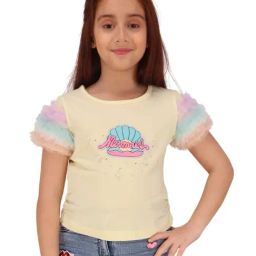 Cutecumber Girls Yellow Regular Fit Top-image-42
