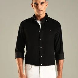 Tommy Hilfiger Black Cotton Regular Fit Shirt-picture-15