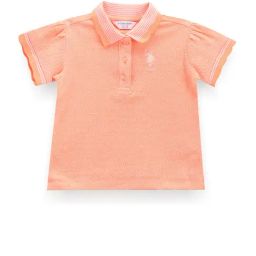 U.S. Polo Assn. Kids Orange Solid Polo T-Shirt-image-62