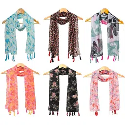 StoleVilla Pack Of 6 Women Printed Scarf-picture-15
