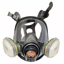 Venus, V-999 Full Face Mask + V-7900 ABEK1 P2R TPE Impact-Resistant Visor Double Anti-Fog ISI approved Face Mask & Multigas Reusable Filter Cartridges Combo-20
