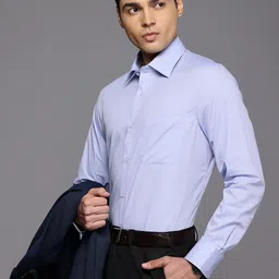 Louis Philippe Pure Cotton Classic Fit Opaque Formal Shirt-picture-43