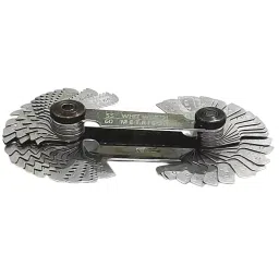 A.D INTERNATIONAL British Whitworth Bsw & Metric Screws Bolts Pitch Measure Thread Gauge with 51 Blades, 1Q-PPTG-5Y0D-37