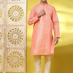 SKAVIJ Men Regular Kurta with Trousers-image-19