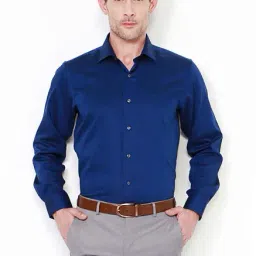 Van Heusen Blue Regular Fit Printed Cotton Shirt-image-43