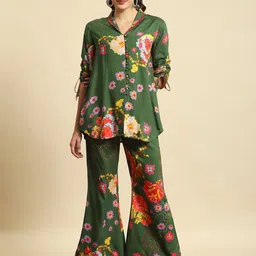 Shree Printed Tunic With Trousers Co-Ords-54