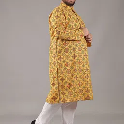 SOJANYA PLUS Men Ethnic Motifs Printed Regular Kurta with Pyjamas image 2