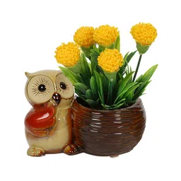 Aapno Rajasthan Brown & Beige Colourblocked Ceramic Pot image 3