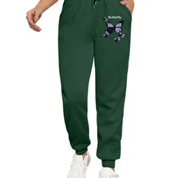 SAAHASAM Women Printed Relaxed Loose Fit Joggers Trousers-picture-4