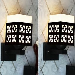 Gojeeva Black Wood Square Wall Lamps-picture-30
