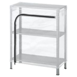 ikea hyllis Shelving unit with cover, transparent, 60x27x74 cm-picture-7