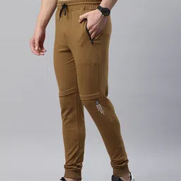 POSHAX Men Typography Printed Joggers-image-25