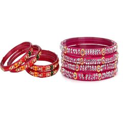 SOMIL Set Of 8 Multi Alloy Artificial Stones and Beads Antique Bangles-image-79