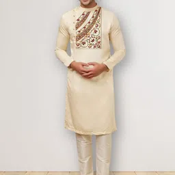 PulseIQ Men Ethnic Motifs Printed Kurta with Pyjama-picture-20