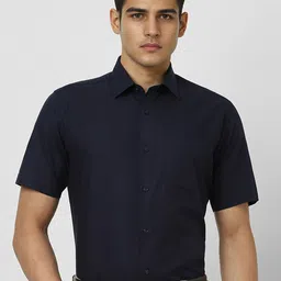 Van Heusen Men Regular Fit Spread Collar Textured Cotton Formal Shirt-image-46