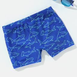 Babyhug Swimming Trunk Shark Print - Navy Blue-image-49