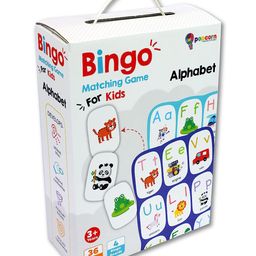 POPCORN Bingo Alphabet Matching Game Early Learner Matching Picture Card Game - 36 Pieces-26