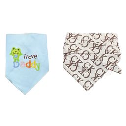 Chinmay Kids Reusable Baby Bibs Two Layered Cute Prints Edges Assorted Color Pack of 2  (Sky Blue-White)-image-42