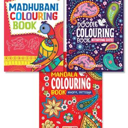 Colouring Books Set of 3 Books - English-38