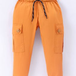 Rikidoos Solid Pocket Detailed Pant - Orange-image-96