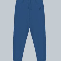 Kiddopanti Unisex Cotton Solid Track Pant - Teal Blue-image-100