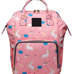 COZY VIBES Multifunctional Travel Pink Unicorn Baby Cute Large Capacity Packaging Baby Diaper Bagpack-PACK OF 1-COLOR MAY VARY-93