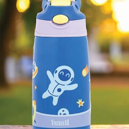 Basil 430 ml Stainless Steel Insulated Sipper Bottle for Kids | Kids Water Bottle for Boys & Girls - Blue Space-picture-15