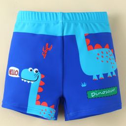Babyhug Swimming Trunk With Dino Print - Light Blue-image-82