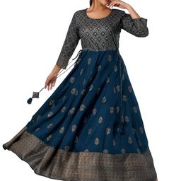 Billion Women Floral Printed Round-Neck Regular Anarkali Kurta-image-39