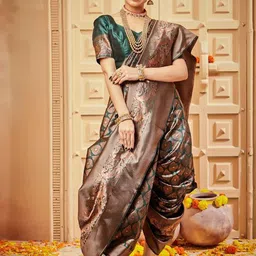 Visit Wear Woven Design Zari Pure Silk Banarasi Saree-picture-37