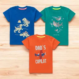 BAESD Boys 3 Printed Extended Sleeves Pockets T-shirt-image-83