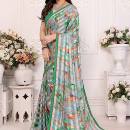 KALINI Floral Satin Saree-image-56
