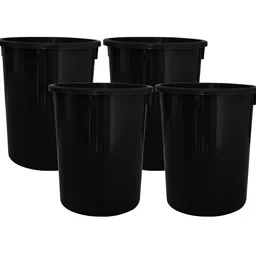 Kuber Industries 4 Pcs Black Open Dustbins - 5 L Each image 5