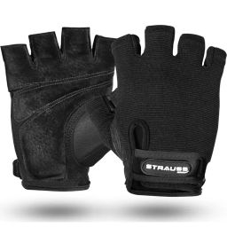 Strauss Stretch-Back Gym Gloves with Leather Palm (Medium)-picture-39